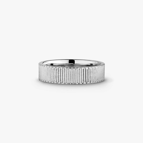 Bague Arthus Bertrand Ruban argent 4 mm polie rhodiée