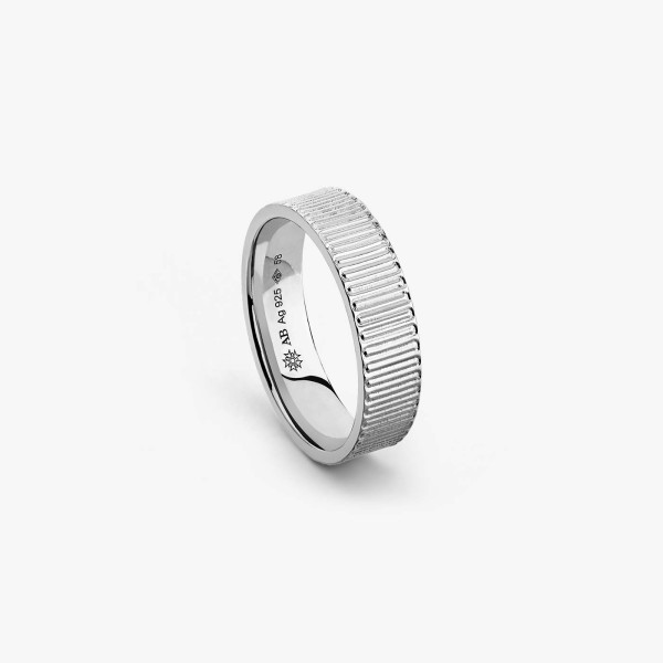 Bague Arthus Bertrand Ruban argent 4 mm polie rhodiée