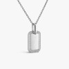 Pendentif Arthus Bertrand tag Ruban argent polie rhodiée