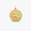Médaille Arthus Bertrand Tigre Arbre Pie or jaune 30 mm sablée