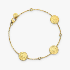 Bracelet Arthus Bertrand Pluie d'Étoiles trois motifs & diamants satinée