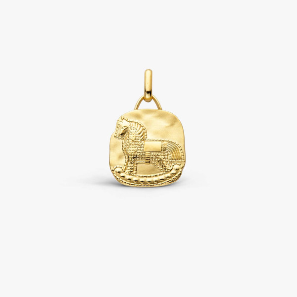 Médaille Arthus Bertrand Cheval vermeil 19 mm polie passivée