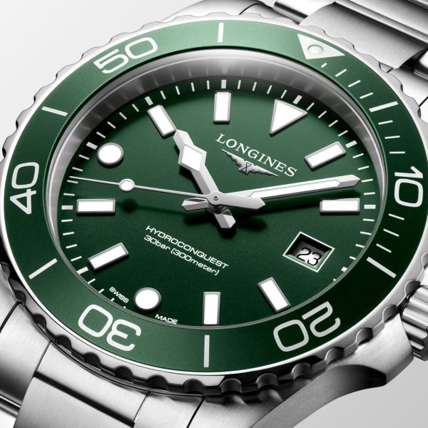 Montre Longines Hydroconquest 42mm Quartz Cadran Vert Sablé