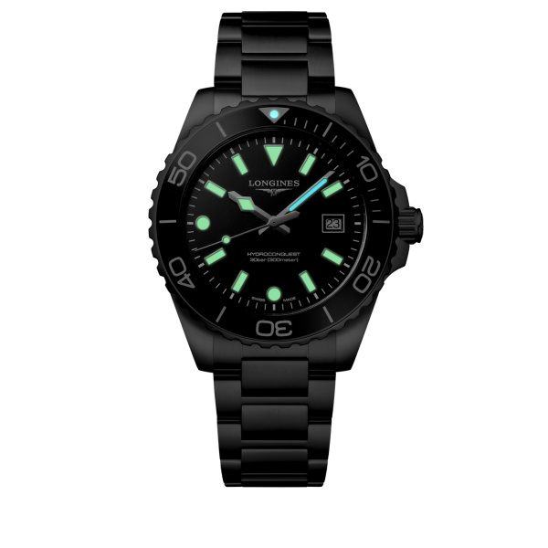 Montre Longines Hydroconquest 42mm Quartz Cadran Noir Sablé