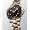Montre Longines Hydroconquest 42mm Quartz Cadran Noir Sablé Pvd Or Rose