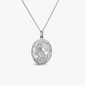 Médaille Arthus Bertrand Tigre Arbre Pie argent 30 mm rhodiée