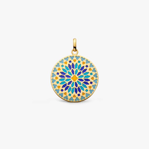 Médaille Arthus Bertrand Notre-Dame de Paris or jaune 22 mm polie