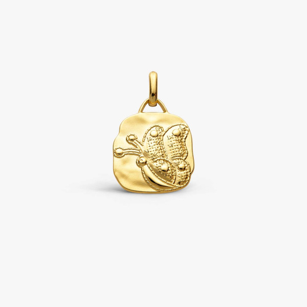 Médaille Arthus Bertrand Papillon vermeil 19 mm polie passivée