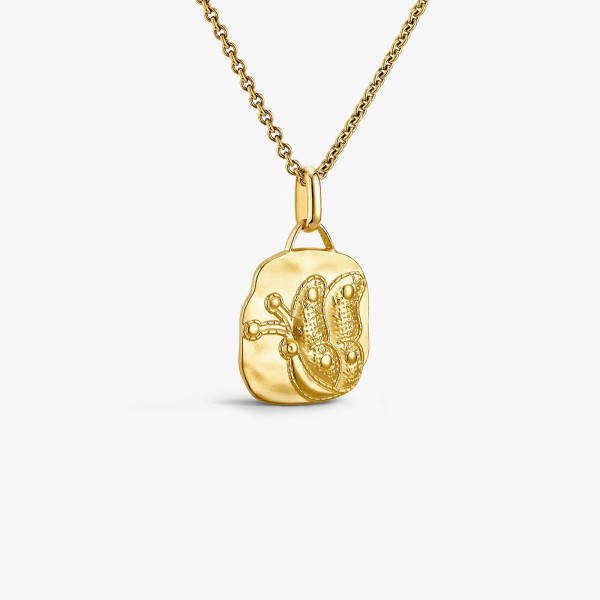 Médaille Arthus Bertrand Papillon vermeil 19 mm polie passivée