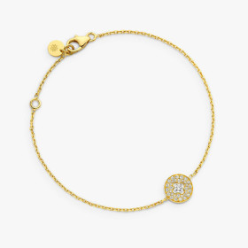 Bracelet Arthus Bertrand Royale or jaune pavé de diamants 9 mm polie
