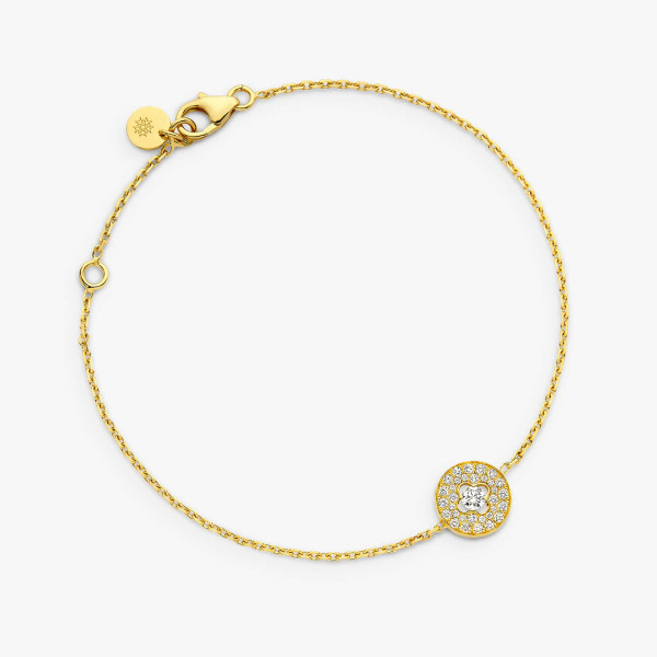 Bracelet Arthus Bertrand Royale or jaune pavé de diamants 9 mm polie
