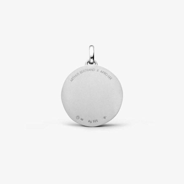 Médaille Arthus Bertrand Pie argent 25 mm rhodiée