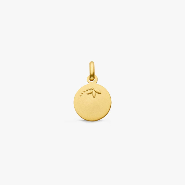 Pendentif Arthus Bertrand coquelicot or jaune rose poudré 10 mm polie