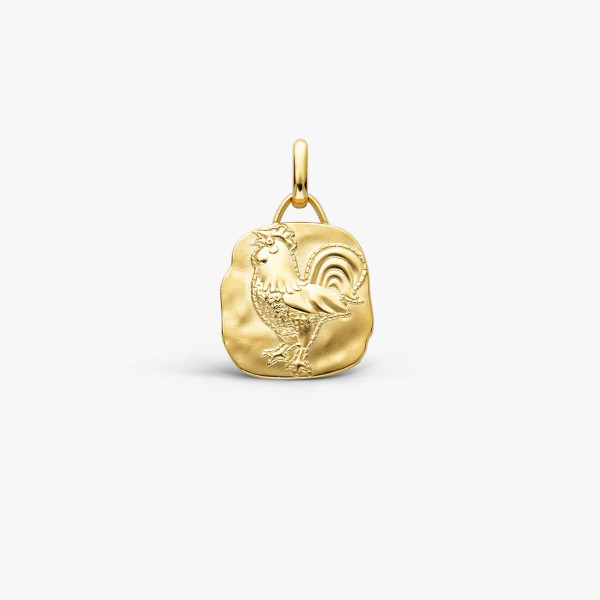 Médaille Arthus Bertrand Coq vermeil 19 mm polie passivée