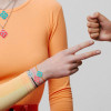 Bracelet Arthus Bertrand Enlacé Pop argent orange polie