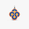 Pendentif Arthus Bertrand Enlacé Pop argent orange 30 mm polie