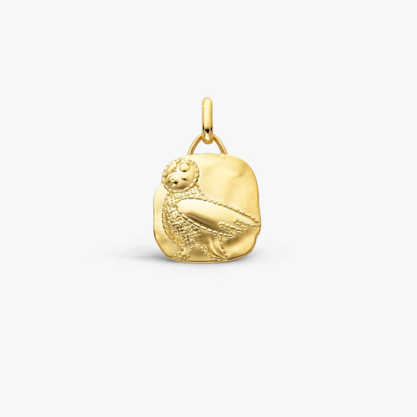 Médaille Arthus Bertrand Chouette vermeil 19 mm polie passivée
