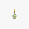 Pendentif Arthus Bertrand muguet or jaune vert d'eau 10 mm polie