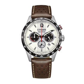 Montre Citizen chronographe 39,9 mm Eco-Drive cuir