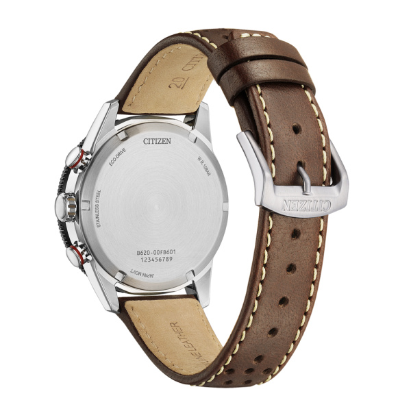 Montre Citizen chronographe 39,9 mm Eco-Drive cuir