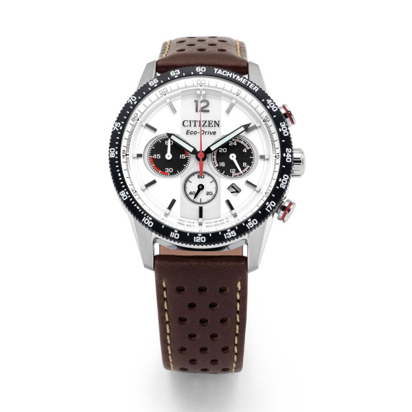 Montre Citizen chronographe 39,9 mm Eco-Drive cuir