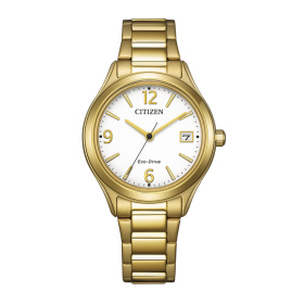 Montre Citizen femme 33,5 mm Eco-Drive acier doré