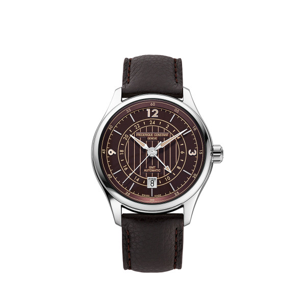 Montre Frédérique Constant Runabout Automatic GMT FC-350RBR5B6 42 mm Automatique Édition Limitée Cadran Brun
