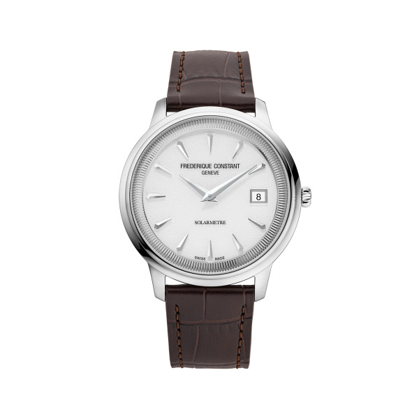 Montre Frédérique Constant Moneta Solarmètre 39 mm Solaire Cadran Blanc