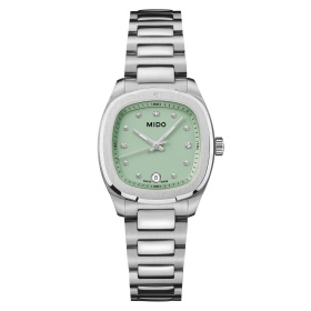 Montre Mido Multifort TV 28 mm Quartz Cadran Vert Index Diamants