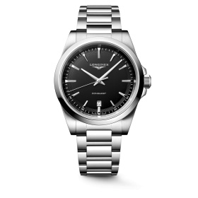 Montre Longines Conquest 41 mm Quartz Cadran Noir Sablé