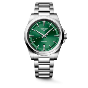 Montre Longines Conquest 41 mm Quartz Cadran Vert Soleillé