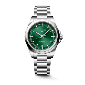 Montre Longines Conquest 38 mm Quartz Cadran Vert Soleillé