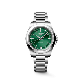 Montre Longines Conquest 34 mm Quartz Cadran Vert Soleillé