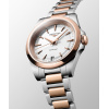 Montre Longines Conquest 34 mm Quartz PVD Or Rose Cadran Blanc