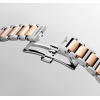 Montre Longines Conquest 34 mm Quartz PVD Or Rose Cadran Blanc