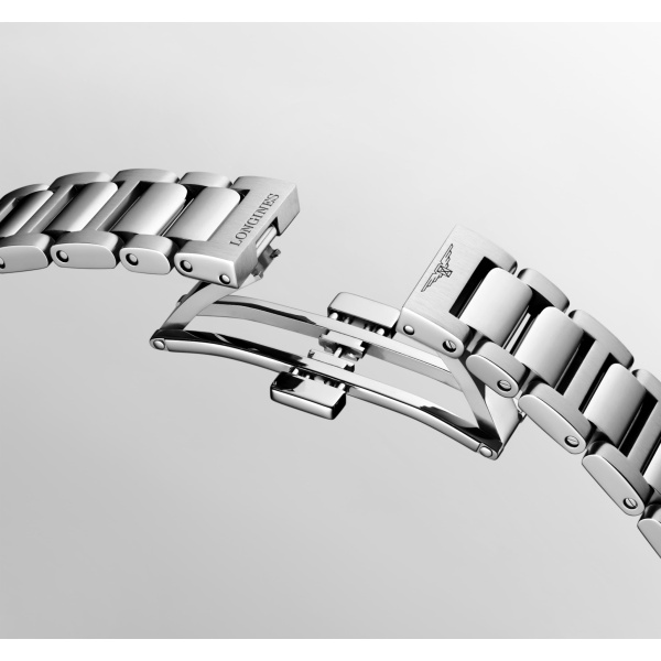 Montre Longines Conquest 30 mm Quartz Blanc Index Dorés Jaunes