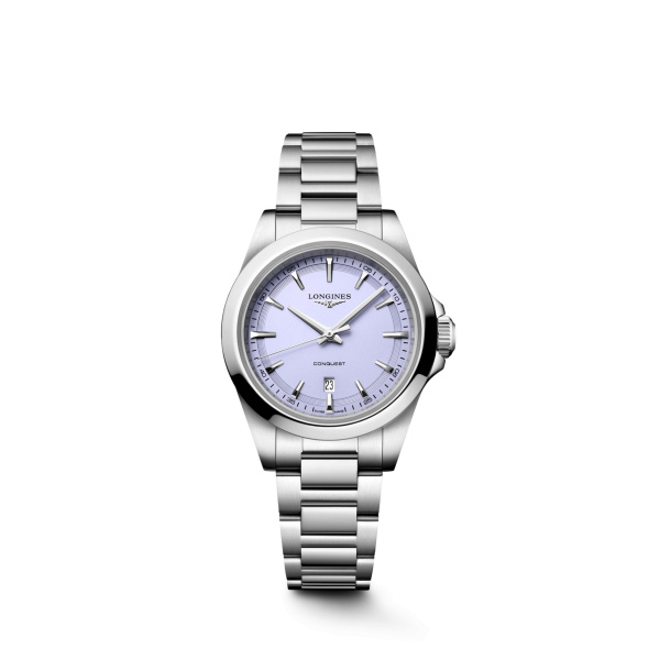 Montre Longines Conquest 30 mm Quartz Cadran Mauve Lavande