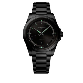 Montre Longines Conquest 41 mm Automatique Cadran Noir Soleillé