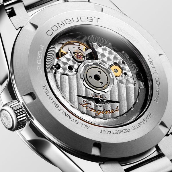 Montre Longines Conquest 41 mm Automatique Cadran Noir Soleillé