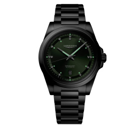 Montre Longines Conquest 41 mm Automatique Cadran Vert Soleillé