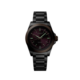 Montre Longines Conquest 34 mm Automatique Or Rose Cadran Violet