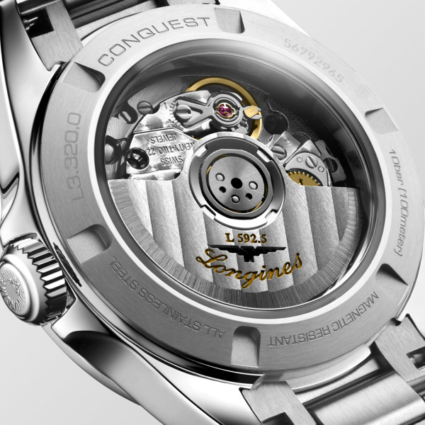 Montre Longines Conquest 30 mm Automatique Nacre Sertie Diamants