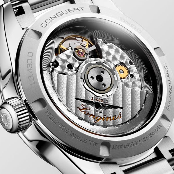 Montre Longines Conquest 34 mm Automatique Nacre Sertie Diamants