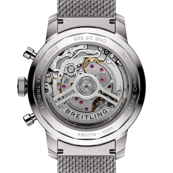 Montre Breitling Top Time B01 Chronograph 41mm Eddy Merckx Édition Limitée Cadran jaune bracelet milanais