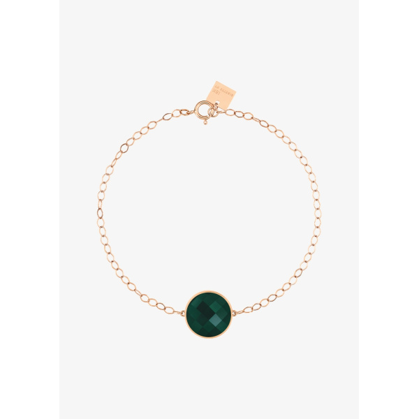 Bracelet Ginette NY Pixie Ever Green Agate or rose & agate verte