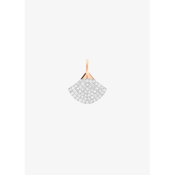 Pendentif Ginette NY Mini Koi or rose & diamant