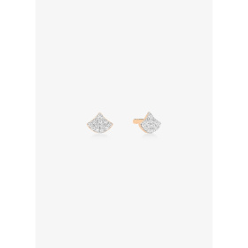 Boucles Ginette NY d'oreilles Koi or rose & diamant