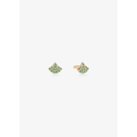 Boucles Ginette NY d'oreilles Tiny Koi or rose & tsavorite