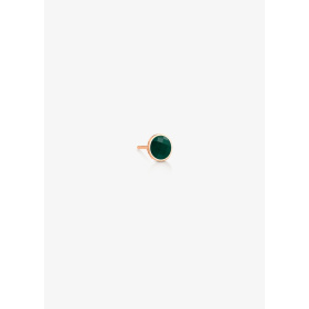 Boucle Ginette NY d'oreille solo or rose & agate verte