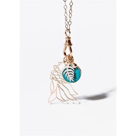 Pendentif Ginette NY fermoir pivotant or rose